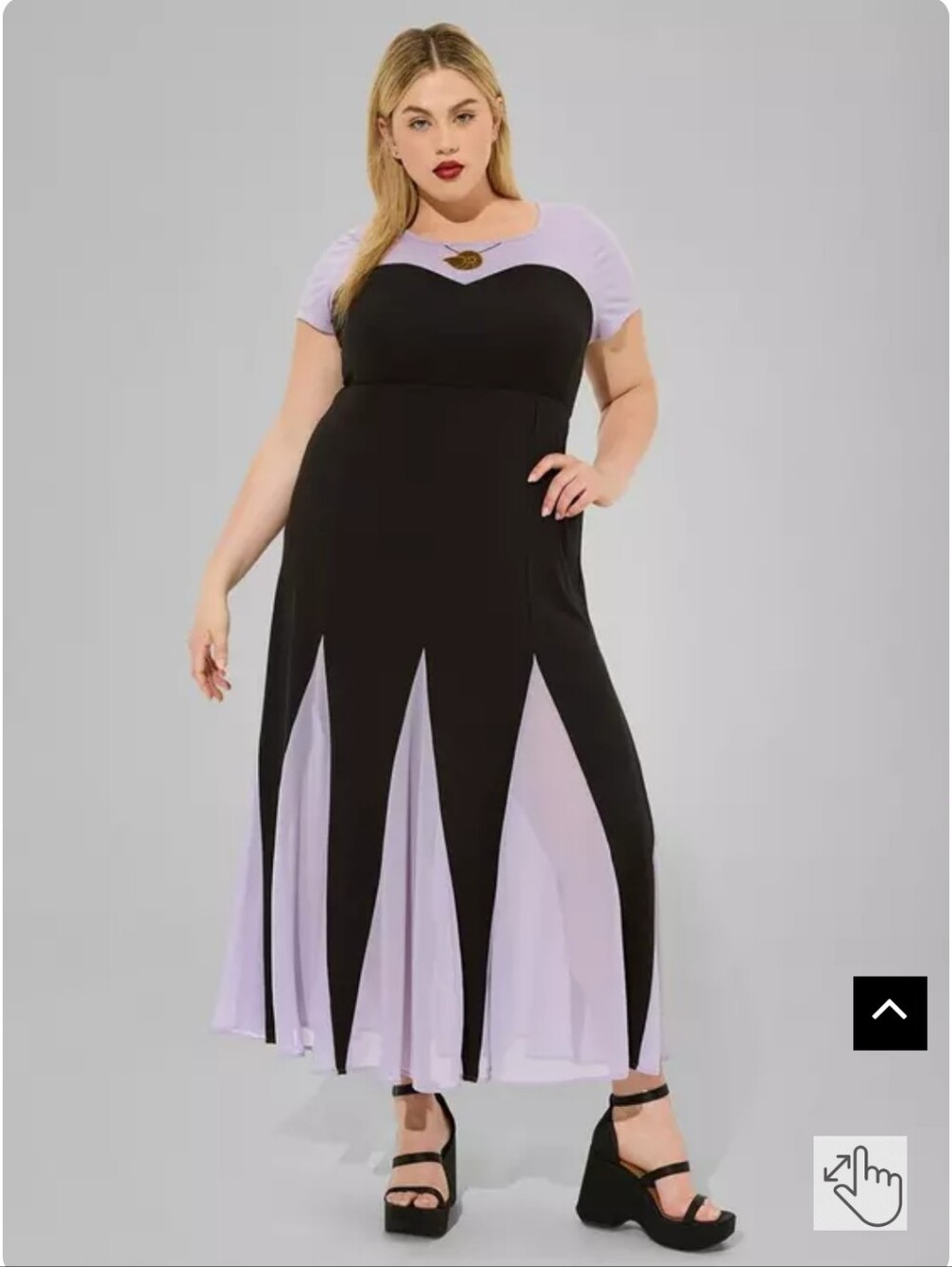 EUC Disney The Little Mermaid Ursula Purple Maxi Dress